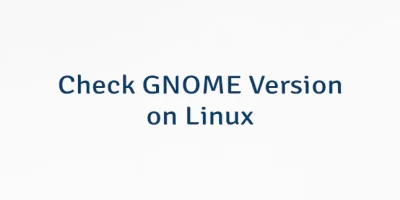 Check GNOME Version on Linux