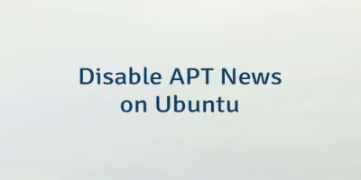 Disable APT News on Ubuntu