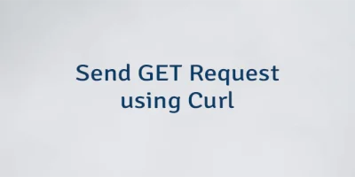 Send GET Request using Curl