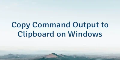 Copy Command Output to Clipboard on Windows