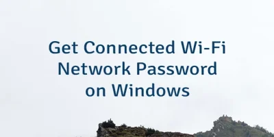 Get Connected Wi-Fi Network Password on Windows