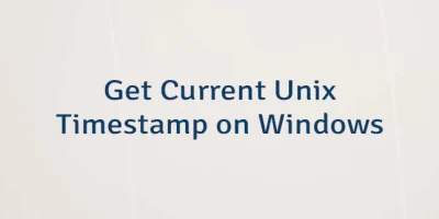 Get Current Unix Timestamp on Windows