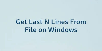 Get Last N Lines From File on Windows