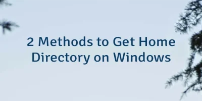 2 Methods to Get Home Directory on Windows