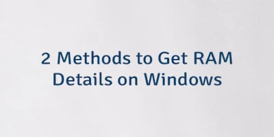 2 Methods to Get RAM Details on Windows