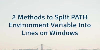 2 Methods to Split PATH Environment Variable Into Lines on Windows