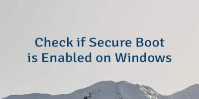 Check if Secure Boot is Enabled on Windows