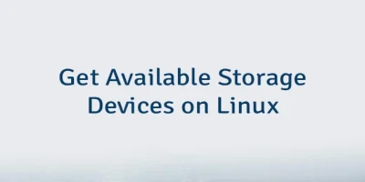 Get Available Storage Devices on Linux