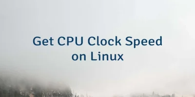 Get CPU Clock Speed on Linux