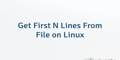 Get First N Lines From File on Linux