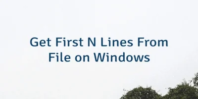 Get First N Lines From File on Windows