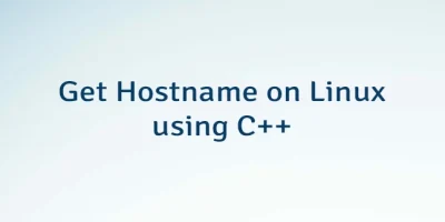 Get Hostname on Linux using C++