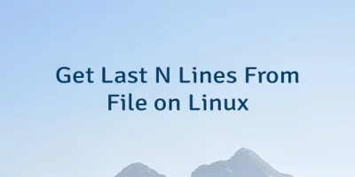 Get Last N Lines From File on Linux