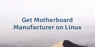 Get Motherboard Manufacturer on Linux