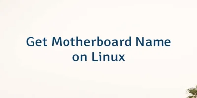 Get Motherboard Name on Linux
