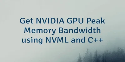 Get NVIDIA GPU Peak Memory Bandwidth using NVML and C++