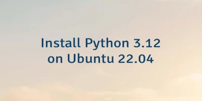 Install Python 3.12 on Ubuntu 22.04
