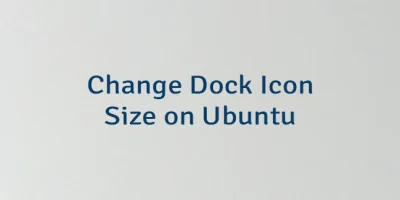 Change Dock Icon Size on Ubuntu
