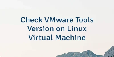Check VMware Tools Version on Linux Virtual Machine