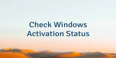 Check Windows Activation Status