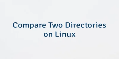 Compare Two Directories on Linux