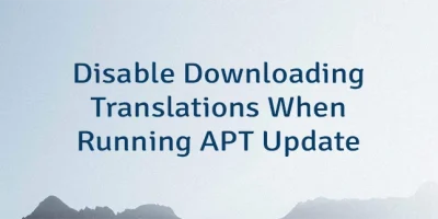 Disable Downloading Translations When Running APT Update
