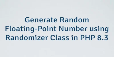 Generate Random Floating-Point Number using Randomizer Class in PHP 8.3