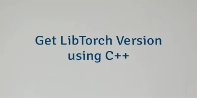 Get LibTorch Version using C++