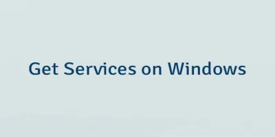 Get Services on Windows