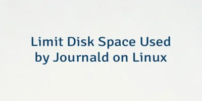 Limit Disk Space Used by Journald on Linux