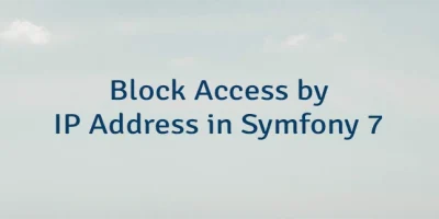 Block Access by IP Address in Symfony 7