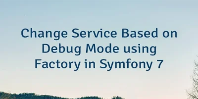 Change Service Based on Debug Mode using Factory in Symfony 7