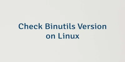 Check Binutils Version on Linux