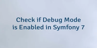 Check if Debug Mode is Enabled in Symfony 7