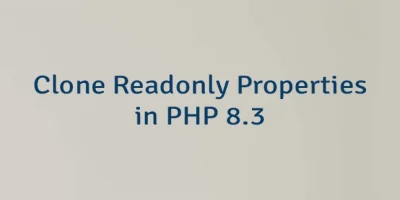 Clone Readonly Properties in PHP 8.3