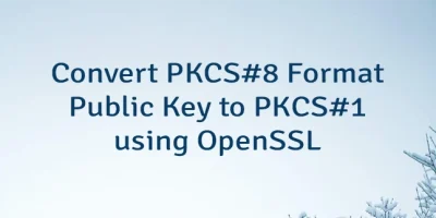 Convert PKCS#8 Format Public Key to PKCS#1 using OpenSSL