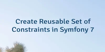 Create Reusable Set of Constraints in Symfony 7