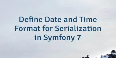Define Date and Time Format for Serialization in Symfony 7