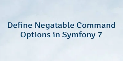 Define Negatable Command Options in Symfony 7