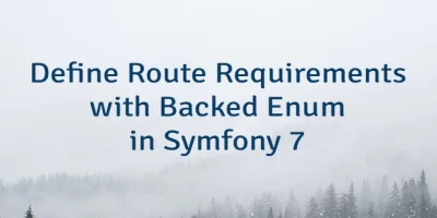 Define Route Requirements with Backed Enum in Symfony 7