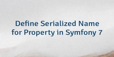 Define Serialized Name for Property in Symfony 7