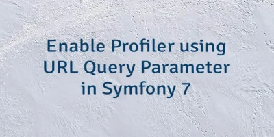 Enable Profiler using URL Query Parameter in Symfony 7