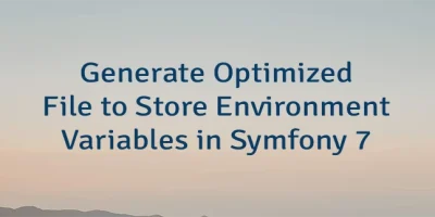 Generate Optimized File to Store Environment Variables in Symfony 7