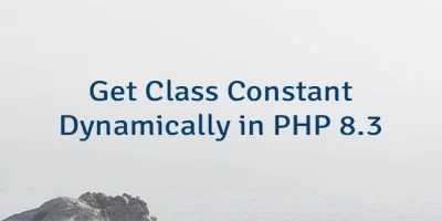 Get Class Constant Dynamically in PHP 8.3