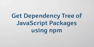 Get Dependency Tree of JavaScript Packages using npm