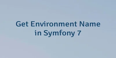 Get Environment Name in Symfony 7