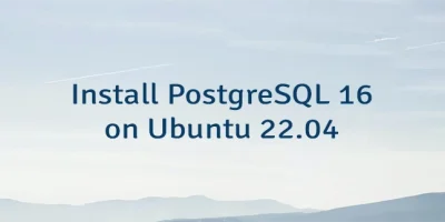 Install PostgreSQL 16 on Ubuntu 22.04