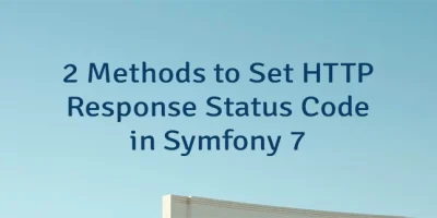 2 Methods to Set HTTP Response Status Code in Symfony 7