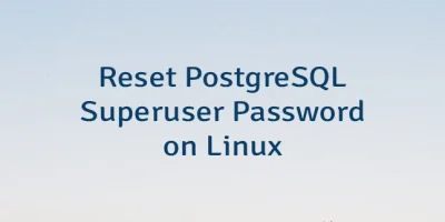 Reset PostgreSQL Superuser Password on Linux