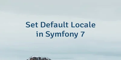 Set Default Locale in Symfony 7